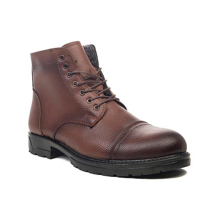 Şık ve Güvenli Adımlar! 🍂 İçi Kürklü, KAYMAZ TABAN Erkek Bot | Taba Rengi | 40-44 Numara