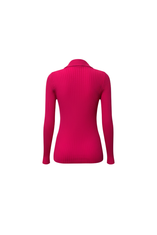 Fitilli V Yaka Düğmeli Kadın Triko Hırka - Pembe