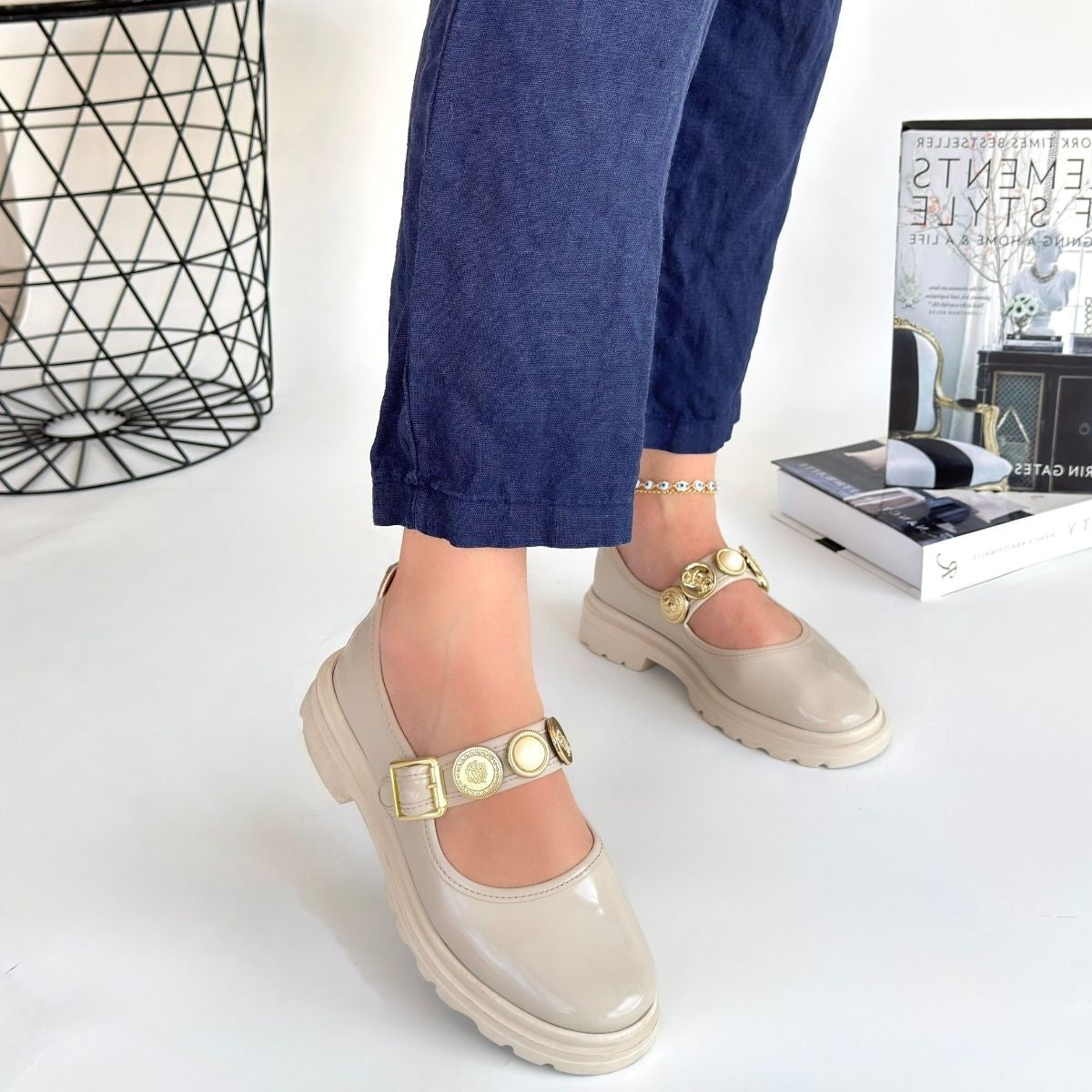 Okira Bej Rugan Oxford Ayakkabı