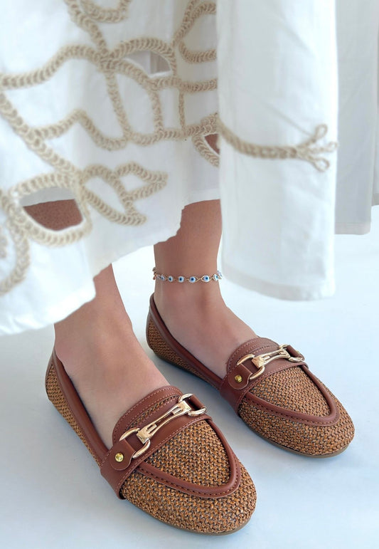 Rain Taba Cilt Babet Ayakkabı